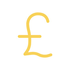 Poster - Lineal color Pound coin icon