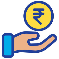 Poster - Lineal color Rupees Funding icon