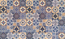 Oriental Tiles Background Pattern. Turkish Ceramic Tiles Texture.