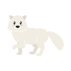 Sticker - arctic fox illustration