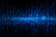 © Daniel - Blue digital binary data on computer screen background
