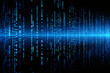 © Daniel - Blue digital binary data on computer screen background