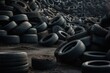 piles of old tires. Generative AI