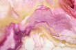 Abstract art with pink and magenta tones, featuring marble swirls and agate ripples. Luxury natural wallpaper with gold powder. Generative AI