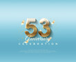 © mororene - 53rd anniversary number. With elegant and luxurious 3d numbers. Premium vector background for greeting and celebration.