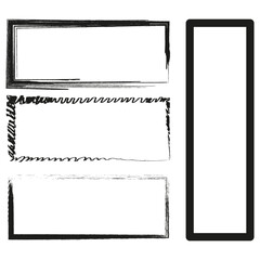 Wall Mural - Grunge square and rectangle frames. Vector illustration. EPS 10.