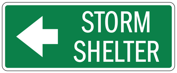 Poster - Hurricane evacuation route storm shelter