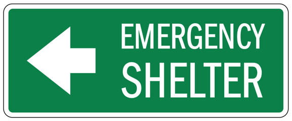 Sticker - Hurricane evacuation route emergency shelter