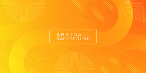 Colorful orange background gradient with dynamic circle shapes pattern. Abstract template and modern stylish texture background. Eps10 vector illustration