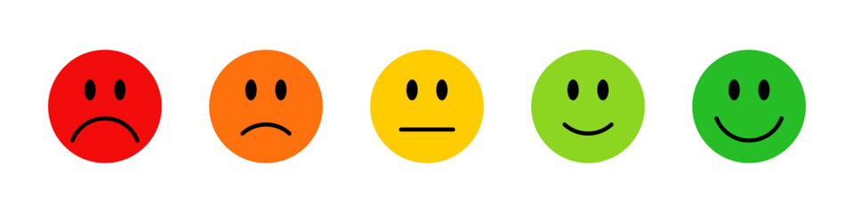 Wall Mural - smiley icon set