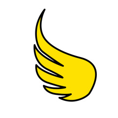 Wall Mural - Yellow wings logo