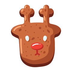 Sticker - christmas cookie deer