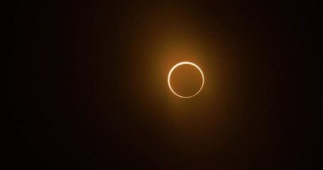 Wall Mural - Timelapse of an annular solar eclipse in totality and becoming partially eclipsed. October 14th, 2023