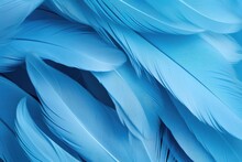 Abstract Soft Blue Feather Background. Generative AI