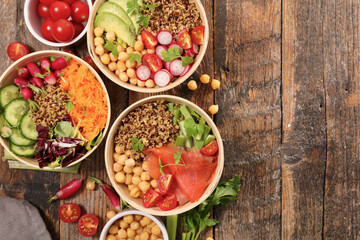 Canvas Print - buddha bowl- mixed vegetable salad