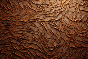 Wall Mural - Organic stylized surface texture of a veined material, closeup detail