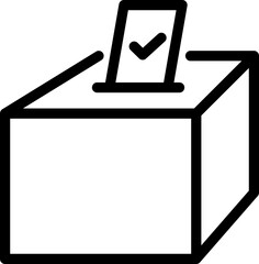 Wall Mural - Ballot box line icon