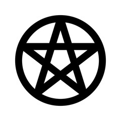 Canvas Print - pentagram line icon