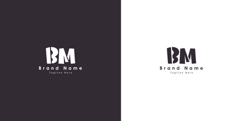 BM Letters vector logo design