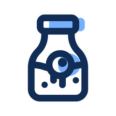 Poster - eye jar filled line icon