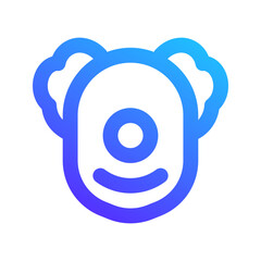 Sticker - clown gradient line icon