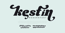Kestin Elegant Font Uppercase Lowercase And Number. Classic Lettering Minimal Fashion Designs. Typography Modern Serif Fonts Regular Decorative Vintage Concept. Vector Illustration
