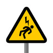 danger électrique électrocuté triangle jaune panneau signalisation danger