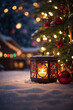 © Dwi - A vibrant cozy lantern decoration christmas night