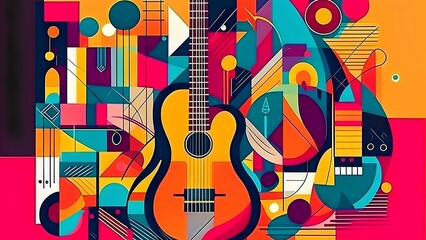 music background with guitar