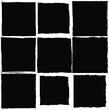 © Micro Pixel Market - Chalk texture stain set. Hand drawn chalk background doodle effect stain collection for crayon brush design, scratch frame shape. Crayon texture pencil effect. Vector illustration EPS