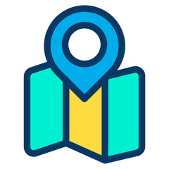 Sticker - Lineal color Heart Location icon