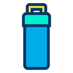 Canvas Print - Lineal color Water Bottle icon