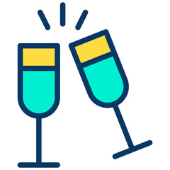 Sticker - Lineal color Champagne icon