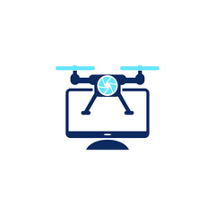 Poster - Drone monitor icon isolated on transparent background