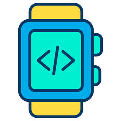 Sticker - Lineal color Smart watch icon