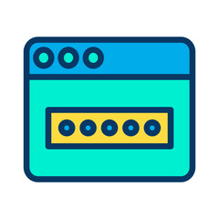 Poster - Lineal color Web Password icon