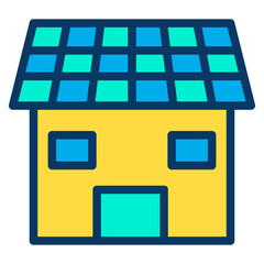 Sticker - Lineal color  Solar House icon