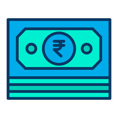 Poster - Lineal color Rupees Notes icon