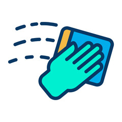 Sticker - Lineal color Cleaning cloth icon