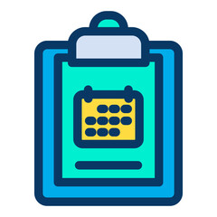 Poster - Lineal color Calendar Clipboard icon