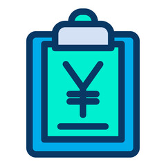 Poster - Lineal color Yen Clipboard icon