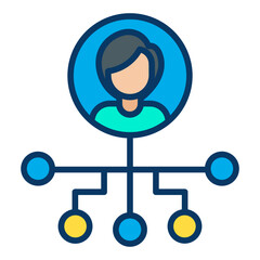 Sticker - Lineal color Corporate Woman Network icon