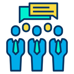 Sticker - Lineal color Customers Discussion icon