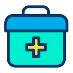 Poster - Lineal color First aid kit icon