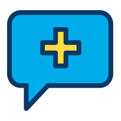 Wall Mural - Lineal color Medical chat icon