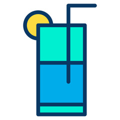 Poster - Lineal color Juice Glass icon