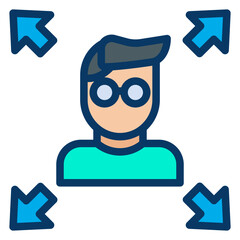 Sticker - Lineal color Employee skills icon