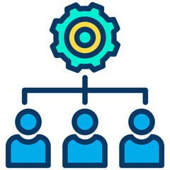 Poster - Lineal color Man Customer Structure icon