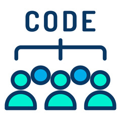 Lineal color Developers Code icon