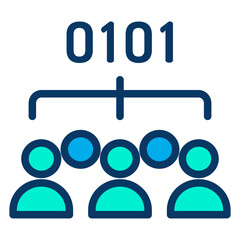 Lineal color Developers Team icon